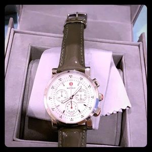 Michele White & Stainless Steel watch